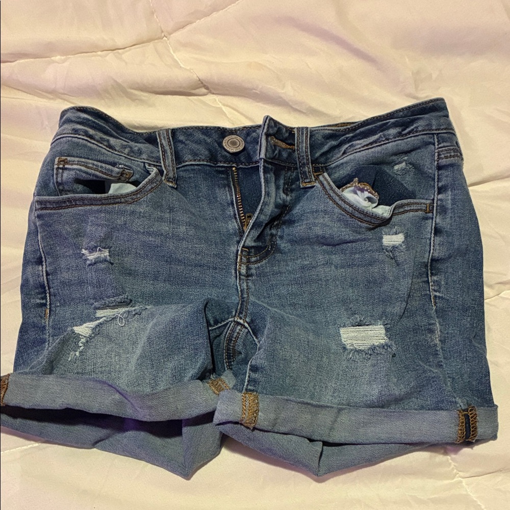 Stylish Blue Denim Women's Shorts